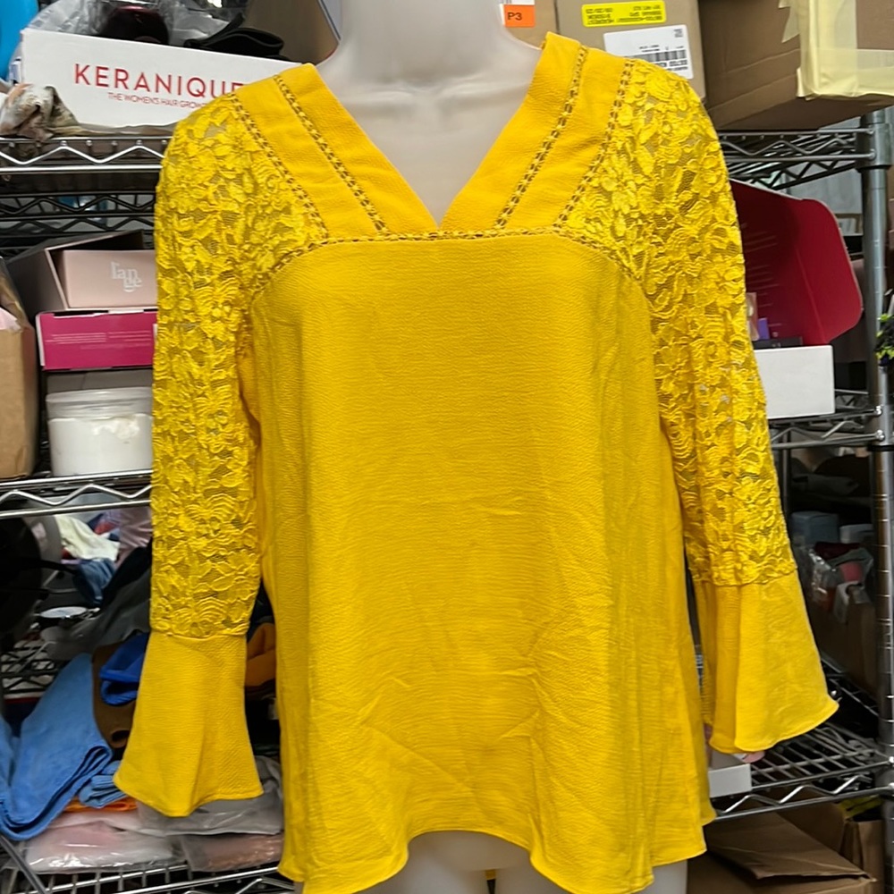 NEW Michel BIANCA BELL mustard Large NEW BNWT